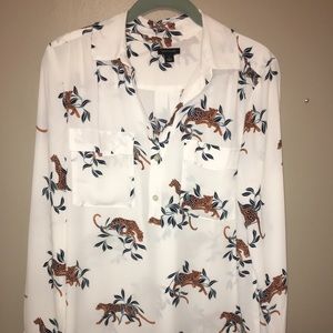 Ann Taylor Jaguar blouse
